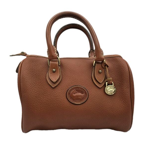 Dooney & Bourke Satchel Leather Chestnut Brown A7 002412 Made in USA Vintage - Picture 1 of 16